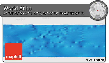 Physical Panoramic Map of the Area around 32° 17' 31" S, 68° 4' 29" E