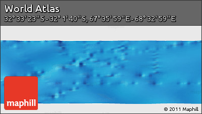 Physical Panoramic Map of the Area around 32° 17' 31" S, 68° 4' 29" E