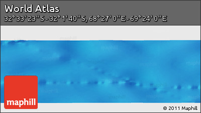 Physical Panoramic Map of the Area around 32° 17' 31" S, 68° 55' 30" E