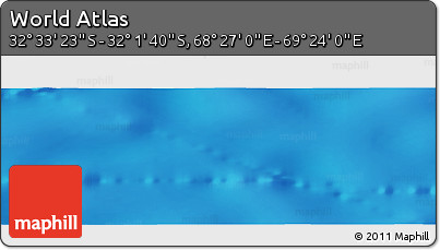 Physical Panoramic Map of the Area around 32° 17' 31" S, 68° 55' 30" E