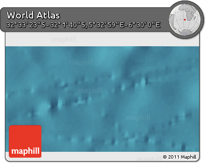 Satellite 3D Map of the Area around 32° 17' 31" S, 6° 1' 30" E