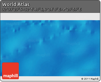 Physical 3D Map of the Area around 32° 17' 31" S, 6° 52' 30" E