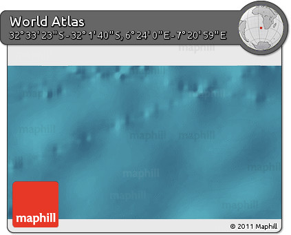 Satellite 3D Map of the Area around 32° 17' 31" S, 6° 52' 30" E