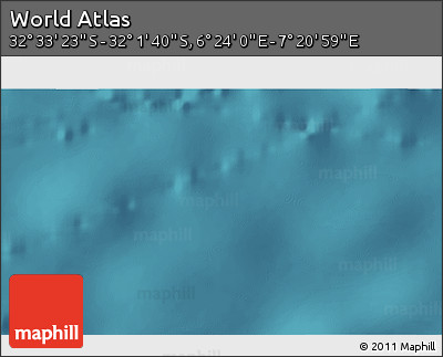 Satellite 3D Map of the Area around 32° 17' 31" S, 6° 52' 30" E