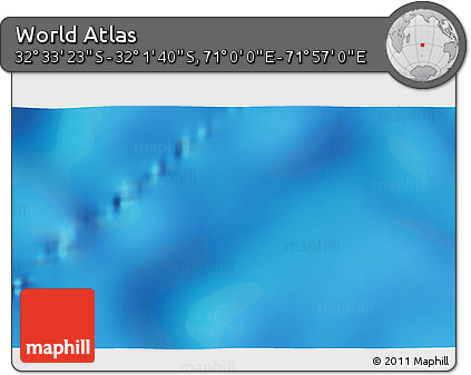 Physical 3D Map of the Area around 32° 17' 31" S, 71° 28' 29" E