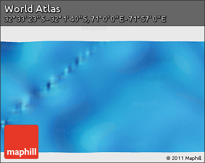 Physical 3D Map of the Area around 32° 17' 31" S, 71° 28' 29" E