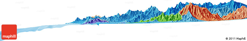 Political Horizon Map of the Area around 32° 17' 31" S, 71° 19' 29" W