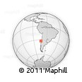 Outline Map of the Area around 32° 17' 31" S, 73° 1' 30" W, rectangular outline