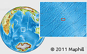 Physical Location Map of the area around 32° 17' 31" S, 74° 52' 30" E