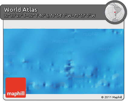 Physical 3D Map of the Area around 32° 17' 31" S, 76° 25' 30" W
