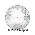 Outline Map of the Area around 32° 17' 31" S, 77° 25' 30" E, rectangular outline