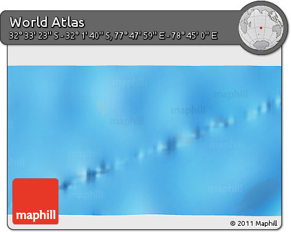 Physical 3D Map of the Area around 32° 17' 31" S, 78° 16' 30" E