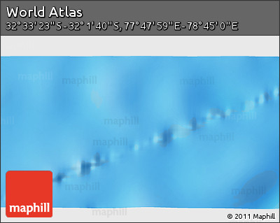 Physical 3D Map of the Area around 32° 17' 31" S, 78° 16' 30" E