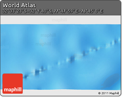 Physical 3D Map of the Area around 32° 17' 31" S, 78° 16' 30" E