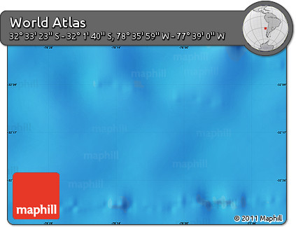 Physical Map of the Area around 32° 17' 31" S, 78° 7' 30" W
