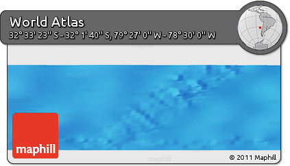 Shaded Relief Panoramic Map of the Area around 32° 17' 31" S, 78° 58' 29" W