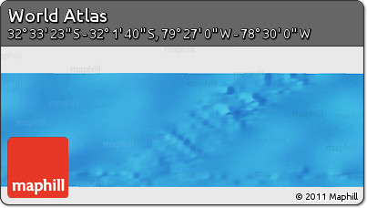 Shaded Relief Panoramic Map of the Area around 32° 17' 31" S, 78° 58' 29" W