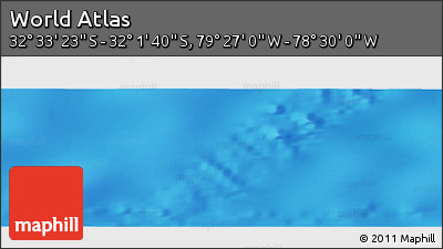 Shaded Relief Panoramic Map of the Area around 32° 17' 31" S, 78° 58' 29" W