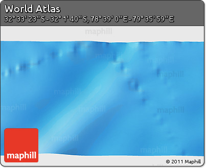 Physical 3D Map of the Area around 32° 17' 31" S, 79° 7' 30" E