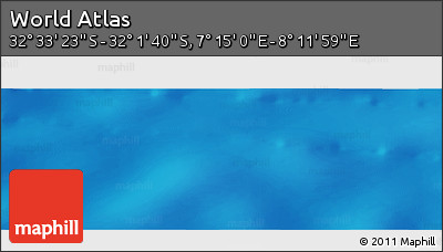 Physical Panoramic Map of the Area around 32° 17' 31" S, 7° 43' 29" E