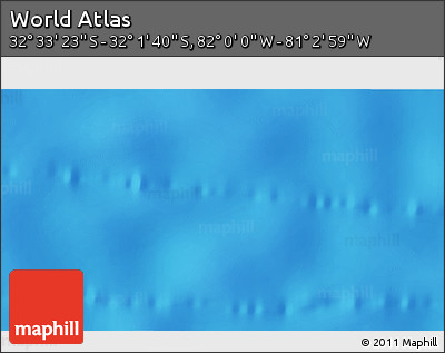 Physical 3D Map of the Area around 32° 17' 31" S, 81° 31' 30" W