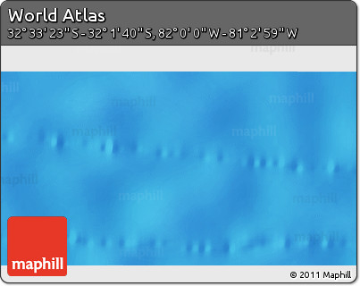 Physical 3D Map of the Area around 32° 17' 31" S, 81° 31' 30" W