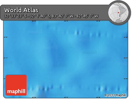 Physical Map of the Area around 32° 17' 31" S, 83° 13' 29" W