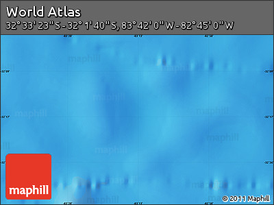 Physical Map of the Area around 32° 17' 31" S, 83° 13' 29" W