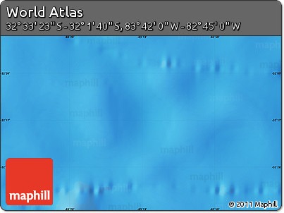 Physical Map of the Area around 32° 17' 31" S, 83° 13' 29" W