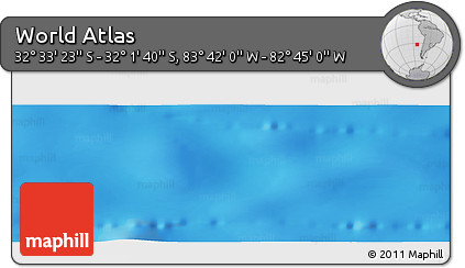 Physical Panoramic Map of the Area around 32° 17' 31" S, 83° 13' 29" W
