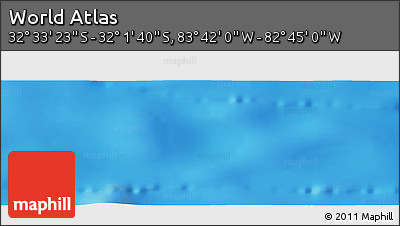 Physical Panoramic Map of the Area around 32° 17' 31" S, 83° 13' 29" W