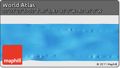 Physical Panoramic Map of the Area around 32° 17' 31" S, 83° 13' 29" W
