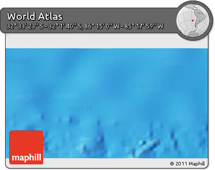 Physical 3D Map of the Area around 32° 17' 31" S, 85° 46' 30" W