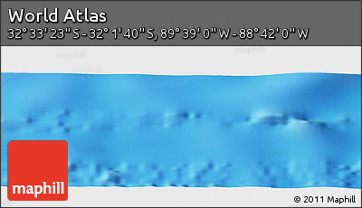 Physical Panoramic Map of the Area around 32° 17' 31" S, 89° 10' 30" W