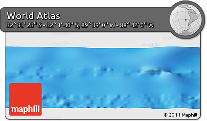 Shaded Relief Panoramic Map of the Area around 32° 17' 31" S, 89° 10' 30" W