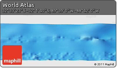 Shaded Relief Panoramic Map of the Area around 32° 17' 31" S, 89° 10' 30" W