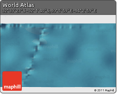 Satellite 3D Map of the Area around 32° 17' 31" S, 93° 34' 29" E