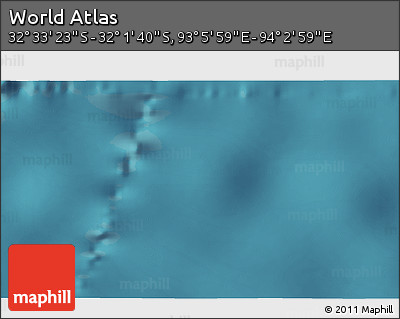 Satellite 3D Map of the Area around 32° 17' 31" S, 93° 34' 29" E