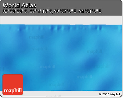 Shaded Relief 3D Map of the Area around 32° 17' 31" S, 94° 25' 30" E