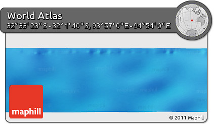 Physical Panoramic Map of the Area around 32° 17' 31" S, 94° 25' 30" E