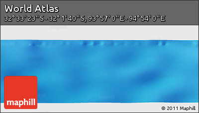 Physical Panoramic Map of the Area around 32° 17' 31" S, 94° 25' 30" E