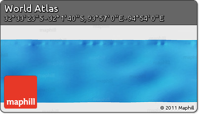 Physical Panoramic Map of the Area around 32° 17' 31" S, 94° 25' 30" E