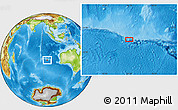 Physical Location Map of the area around 32° 17' 31" S, 96° 7' 30" E