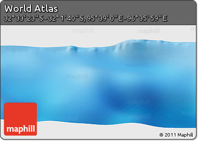 Physical Panoramic Map of the Area around 32° 17' 31" S, 96° 7' 30" E