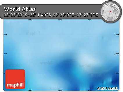 Shaded Relief Map of the Area around 32° 17' 31" S, 96° 58' 29" E