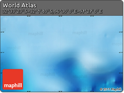Shaded Relief Map of the Area around 32° 17' 31" S, 96° 58' 29" E