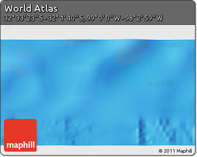 Physical 3D Map of the Area around 32° 17' 31" S, 98° 31' 30" W
