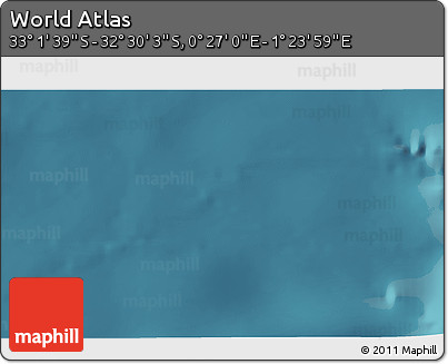 Satellite 3D Map of the Area around 32° 45' 51" S, 0° 55' 29" E
