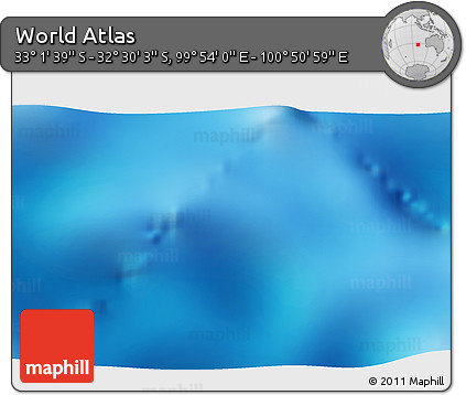 Physical 3D Map of the Area around 32° 45' 51" S, 100° 22' 30" E
