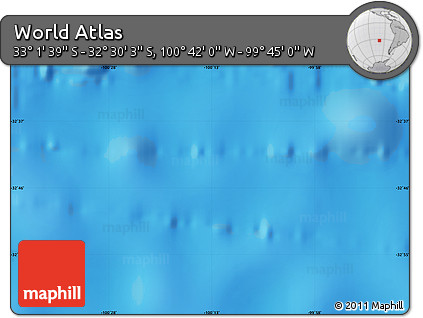 Shaded Relief Map of the Area around 32° 45' 51" S, 100° 13' 29" W